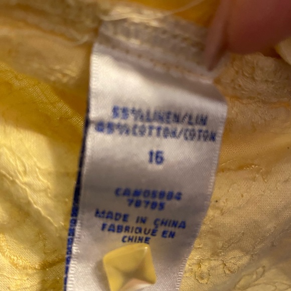 Tabi ladies shirt. Size 16. Yellow eyelet - Picture 2 of 3